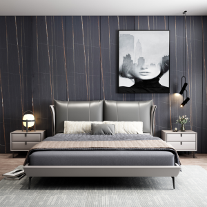 Metal And Steel Double Bed