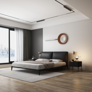 Metal And Steel Double Bed